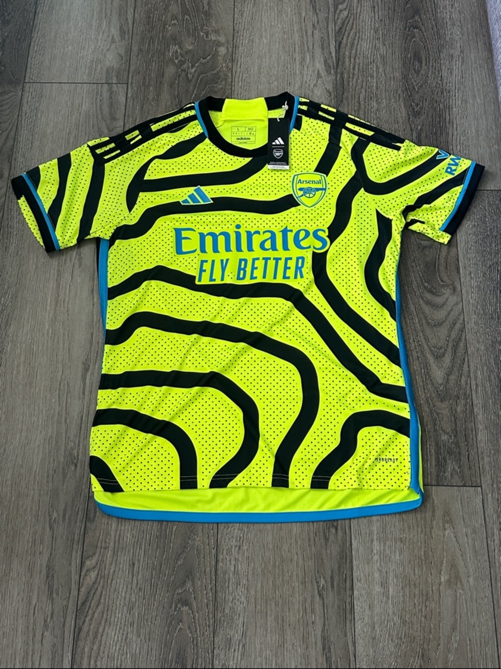 adidas Saka arsenal neon and black third jersey